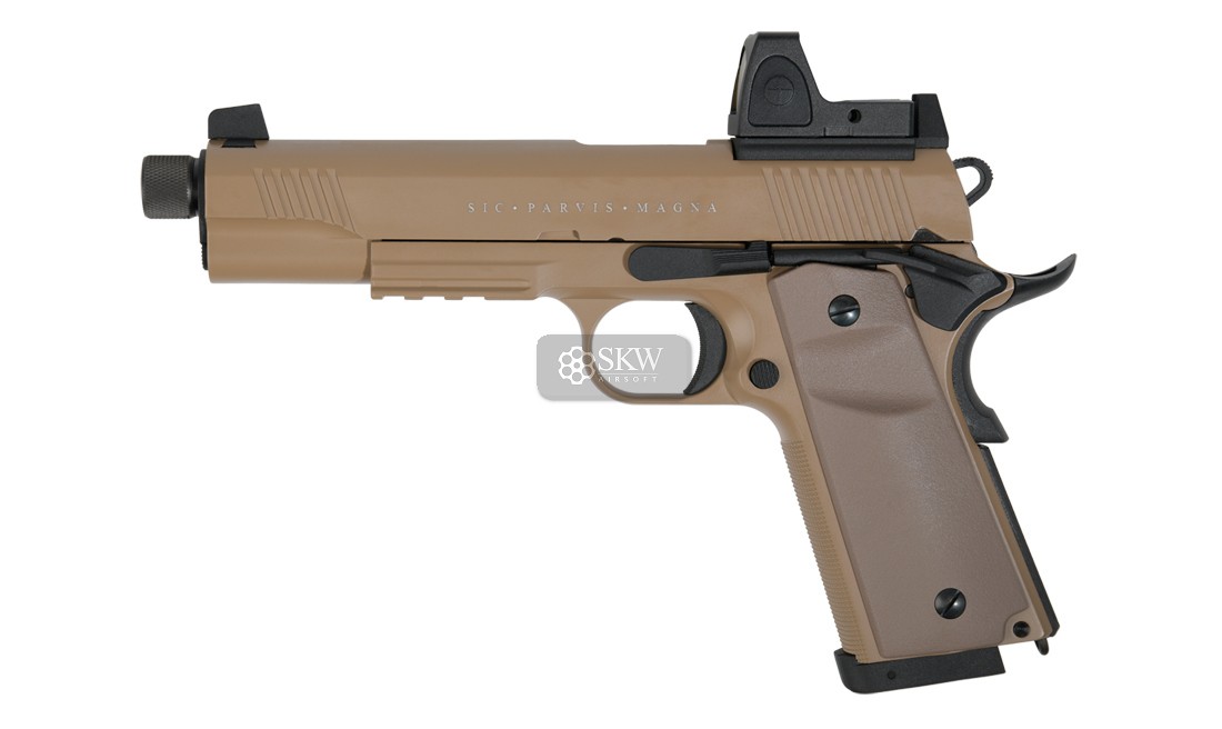 Pistola Co2 Blow Back Rudis Magna Vii Tan Secutor Arms - Imagen 3