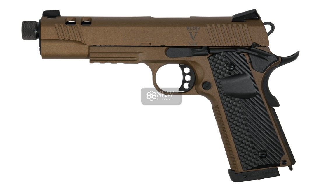 Pistola Co2 Blow Back Rudis V Acta Non Verba Bronze Secutor Arms - Imagen 2