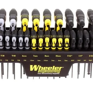 Juego De Destornilladores Wheeler Professional Gunsmith Hex/Torx Métrico/Pulgadas P-Handle Set 30 Piezas