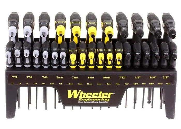 Juego De Destornilladores Wheeler Professional Gunsmith Hex/Torx Métrico/Pulgadas P-Handle Set 30 Piezas - Imagen 2