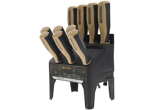 Juego De Destornilladores De Banco Wheeler Con Punta Métrica Hexagonal, 10 Piezas - Imagen 4