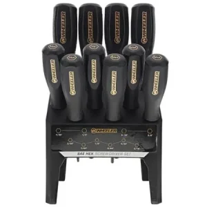 Juego De Destornilladores De Banco Wheeler Sae Hex De 10 Piezas