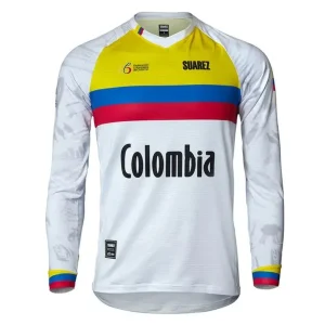 Buzo De Ciclismo Bmx Unisex Federación Colombia Blanco