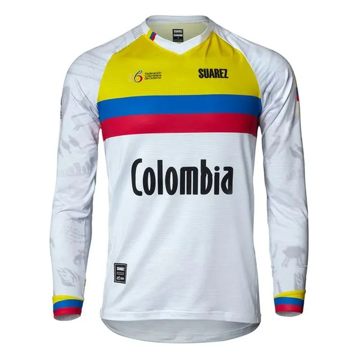 Buzo De Ciclismo Bmx Unisex Federación Colombia Blanco