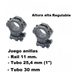 Monturas Altura Alta Ø25 Mm – Ø30 Mm / Raíl 9 – 11 Mm
